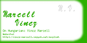 marcell vincz business card